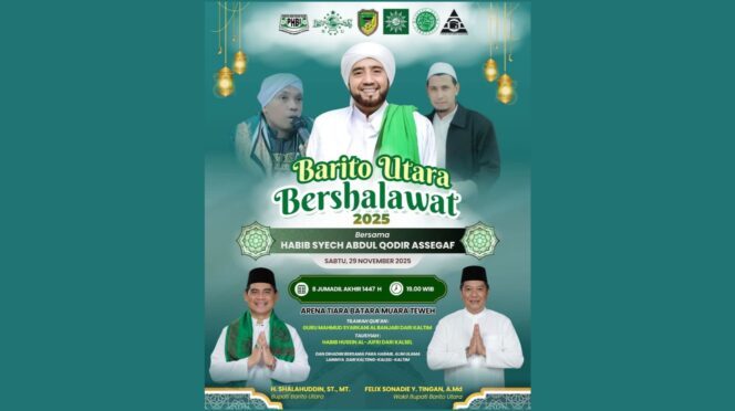 
					Barito Utara Bershalawat 2025 Siap Digelar, Hadirkan Habib Syech Abdul Qodir Assegaf