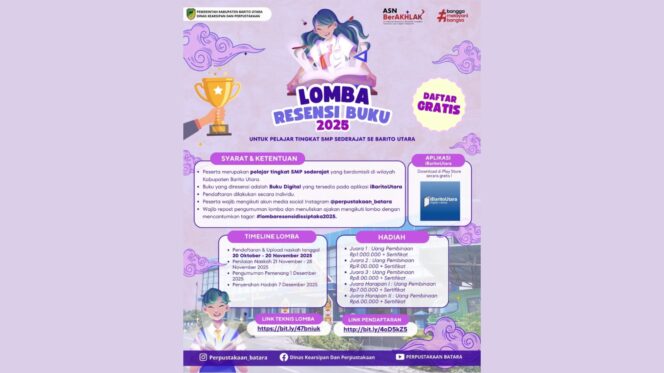 
					Dinas Kearsipan dan Perpustakaan Barito Utara Gelar Lomba Resensi Buku untuk Pelajar SMP