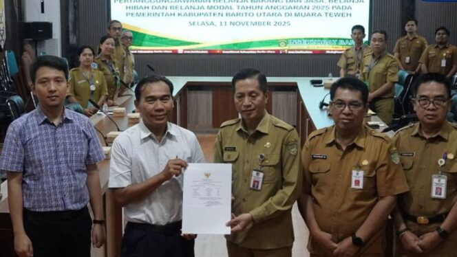
					Pemkab Barito Utara Menerima Kunjungan Entry Meeting dari Tim BPK Kalteng, dalam rangka pemeriksaan kepatuhan atas realisasi belanja pada tahun anggaran 2025.