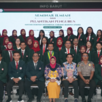 Staf Ahli Bupati Barito Utara, drg. Dwi Agus Setijowati, saat menghadiri Seminar Ilmiah dan Pelantikan Pengurus IDI Cabang Barito Utara masa bakti 2025–2028 di GPU Balai Antang, Muara Teweh, Minggu (24/5/2026). (Foto: Indra Tamara/infobarut.com).