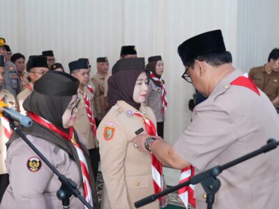 Bupati Barito Utara H Shalahuddin melantik pengurus Kwarcab Pramuka Barito Utara