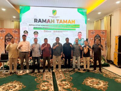 Bupati Barito Utara menyambut Kasrem 102/Panju Panjung di Rumah Jabatan Bupati