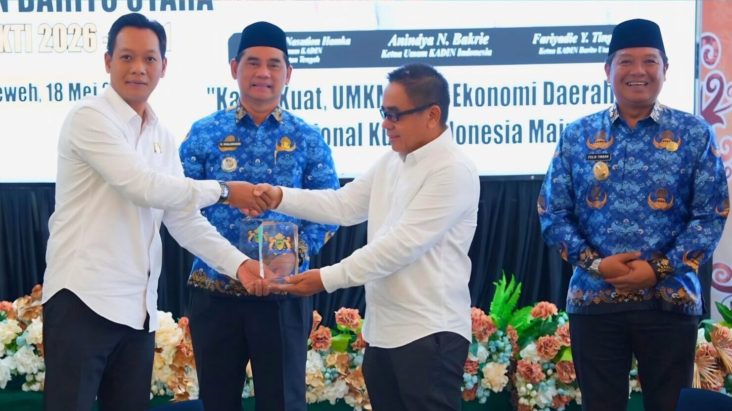 Bupati Barito Utara menghadiri pelantikan pengurus KADIN Barito Utara periode 2026–2031